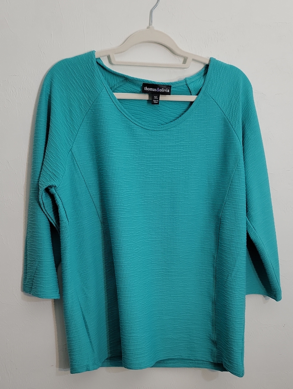 thomas & olivia Relaxed Scoop-Neck Tunic in Teal
